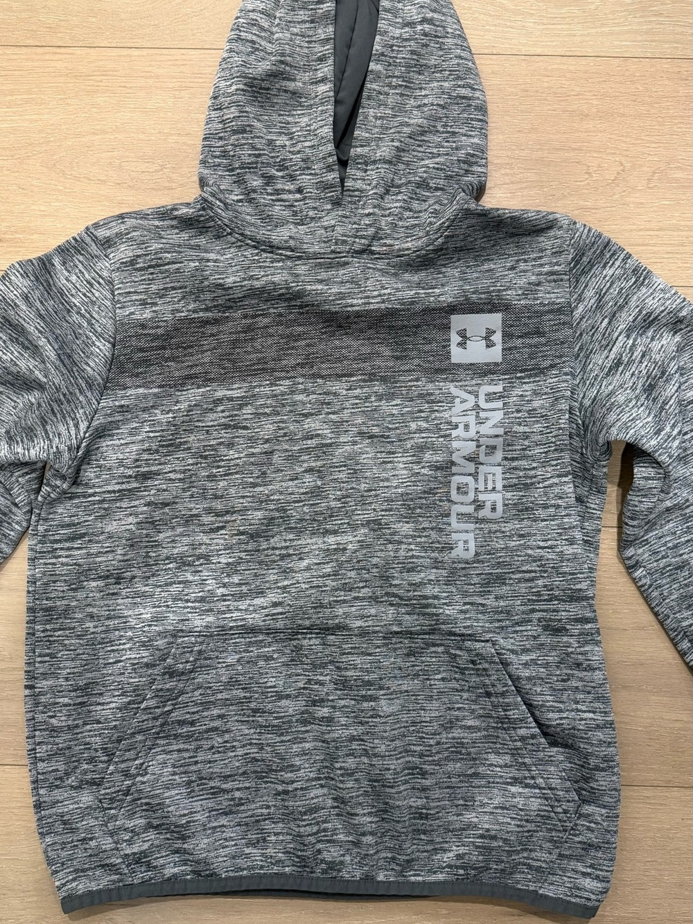 Under Armour Gray Marled Youth Hoodie Sweatshirt